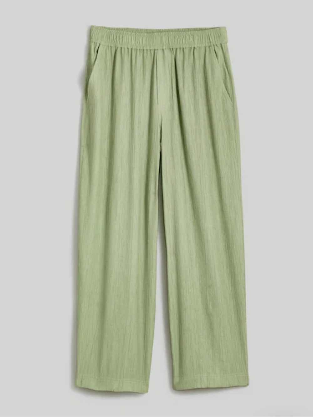 Madewell Crinkled Crepe Straight-Leg Crop Pants Women’s Sz M